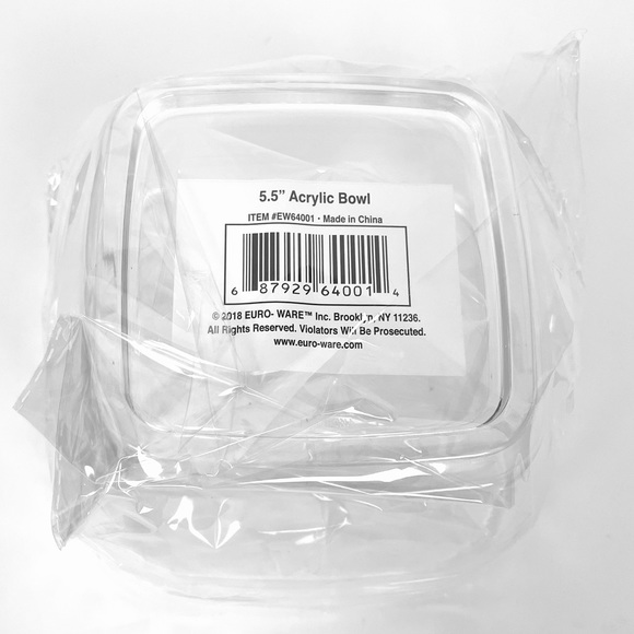 5.5” Clear Acrylic Square Bowl - Picture 3 of 5